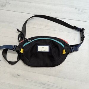Doughnut X Lucas Beaufort black‎ colorful lined waist pack bag